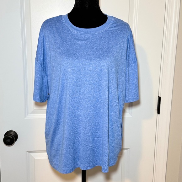 Vuori Tops - Vuori Energy Tee Womens Large Blue Heathered Activewear T-Shirt